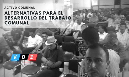 Activo comunal para buscar alternativas de organización que permita el desarrollo del trabajo!