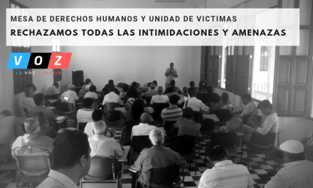 Rechazamos todas las intimidaciones, rechazamos todas las amenazas y hacemos un llamado de advertencia a las administraciones para que cese los atropellos contra los defensores de Santa Marta.